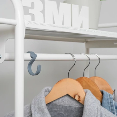 Вешалка-стеллаж ZMI "Валенсия-1", 1555х1090х300 мм, 7 полок, металл, белая, ГСВ1 Б 700929 - МСК «Форвард»