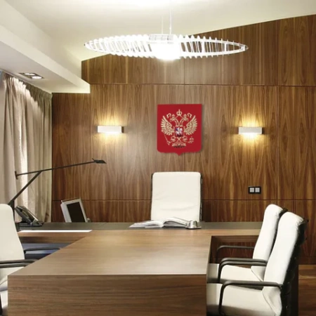 Герб РФ, 50х42 см, из акрила, инкрустация, с крепежом, 550017 550017 - МСК «Форвард»