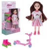 КУКЛА "Alisa Little Love", НАБОР, с самокатом и роликами, КОМПЛЕКТ 6ШТ 14,4 см, АССОРТИ, 3 вида, 1TOY 666149 - МСК «Форвард»