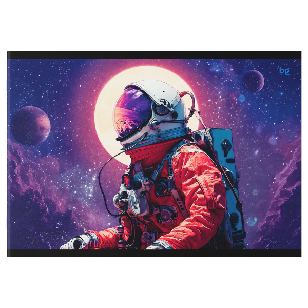 Альбом для рисования 40л., А4, на скрепке BG "Космические истории", пластиковая обложка  100г/м2 АР4ск40_пл 06080 383115 - МСК «Форвард»