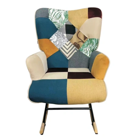 Кресло-качалка BRABIX "Rock LC-310", ткань, пэчворк (лоскутное), 533149 - МСК «Форвард»