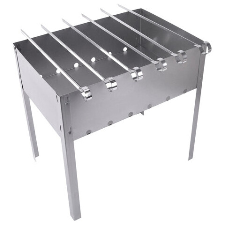 Мангал сборный размер 350х240х350 мм + 6 шампуров в плёнке длина 330 мм, в плёнке, 701724 - МСК «Форвард»