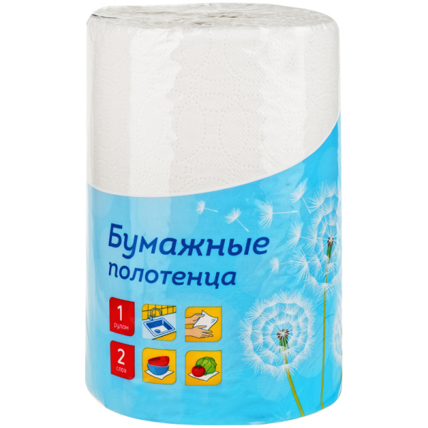 Полотенца бумажные в рулоне OfficeClean "XXL", 2-слойное, 35м/рул., тиснение, белые, 1шт 279676