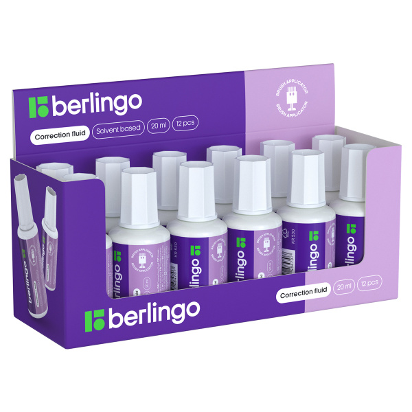 Корректирующая жидкость Berlingo, 20мл, на химической основе, с кистью KR 530 255110 - МСК «Форвард»