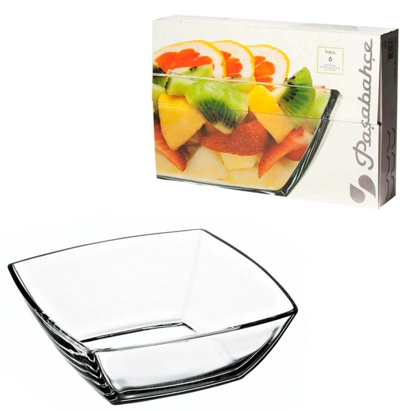 Набор салатников TOKIO, 6 шт, квадратные, 12,5х12,5 см, глубокие, PASABAHCE, 53056  601305