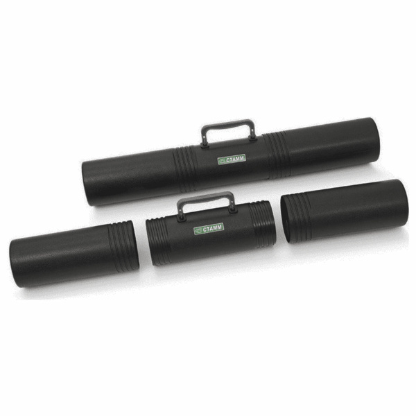 Тубус для чертежей 3-х секционный, диам. 10 см, длина 65 см, А1, черный, с ручкой, ПТ41 235931