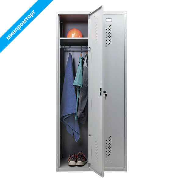 Шкаф металлический для одежды ПРАКТИК "LS-21-80", двухсекционный (в1830*ш813*г500мм;35кг),разборный 290473