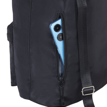 Рюкзак спортивный мешок HEIKKI CASUAL (ХЕЙКИ) с дополнительным карманом, 44х34 см, "Total black", 273457 - МСК «Форвард»